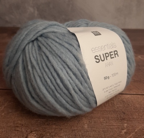 Rico Essentials Super Aran 50g - Pale Blue